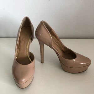 Jessica Simpson Waleo Nude Patent Heels